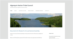 Desktop Screenshot of algonquinnation.ca