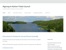 Tablet Screenshot of algonquinnation.ca